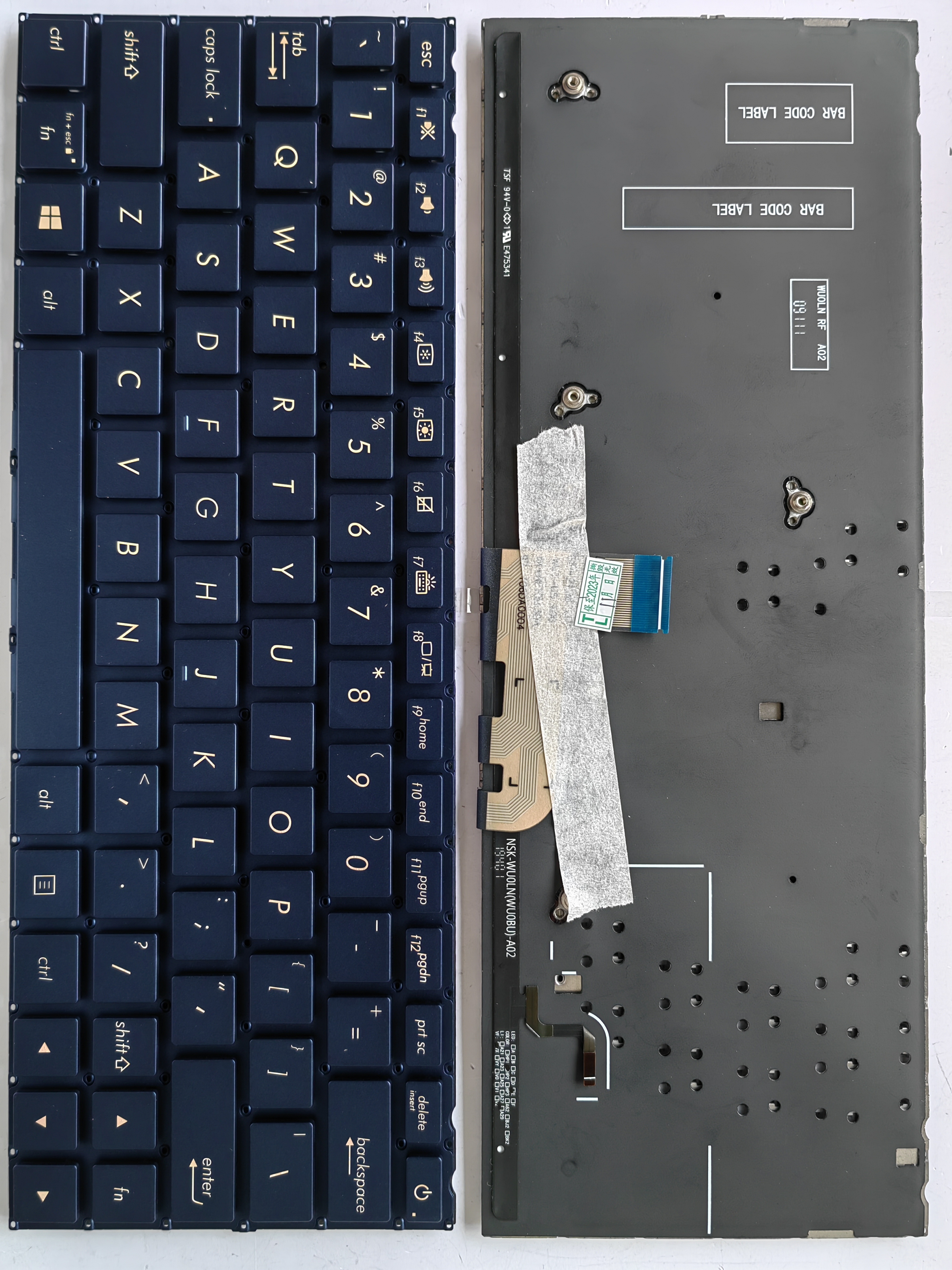 Picture of New Replacement Laptop Keyboard For ASUS UX333 Blue Backlit (OEM) US Layout